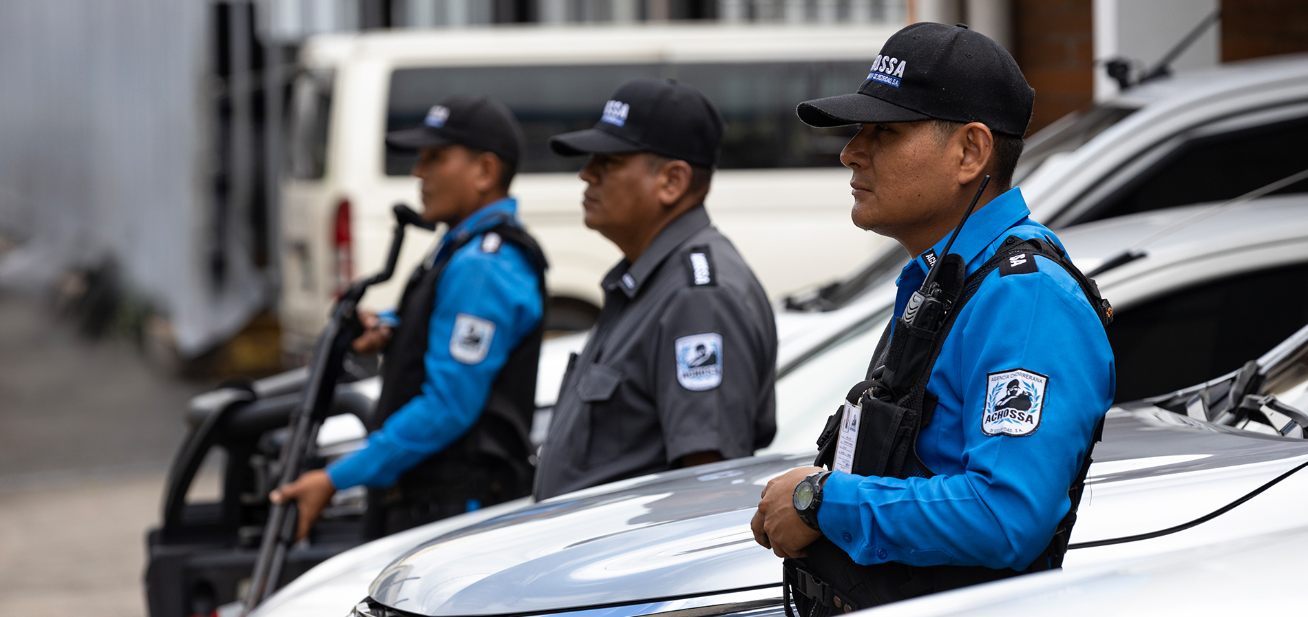 Guardia de seguridad privada ACHOSSA en servicio