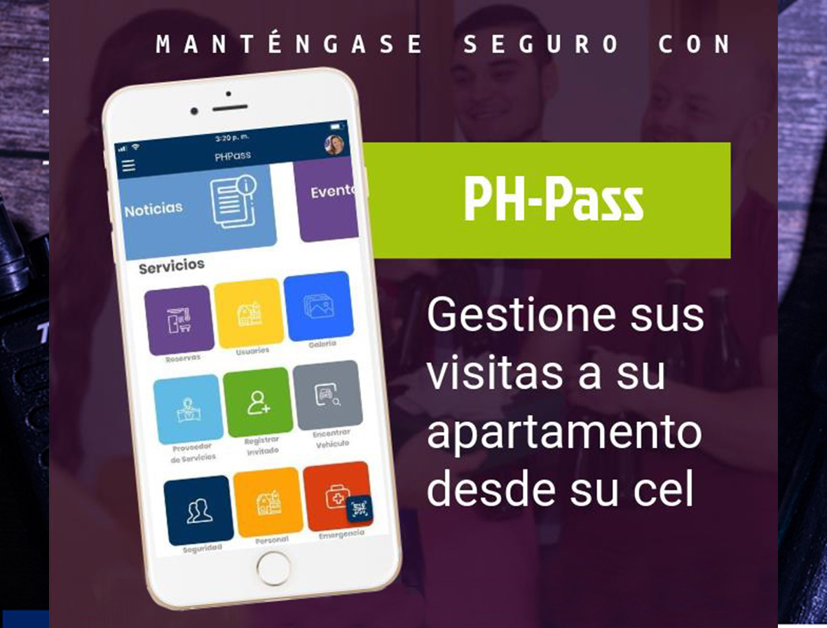 Aplicación PH Pass de ACHOSSA para control de acceso en residencias